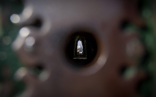 St Peters Basilica  Rome Italy through a keyhole Credit to Michael Brand 