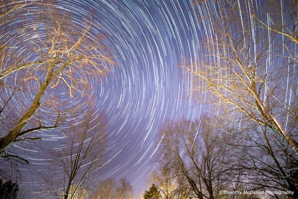 Star trails from my childhood home
