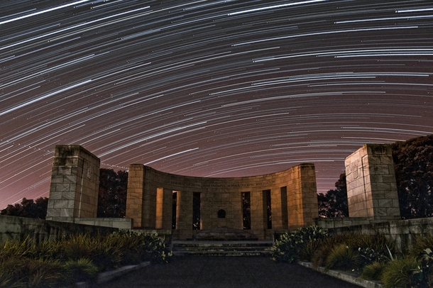 Star Trails over Massey Memorial - Wellington NZ 