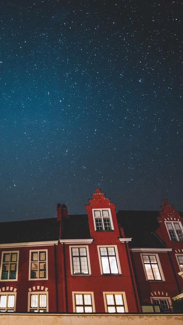Starry night over a convent 