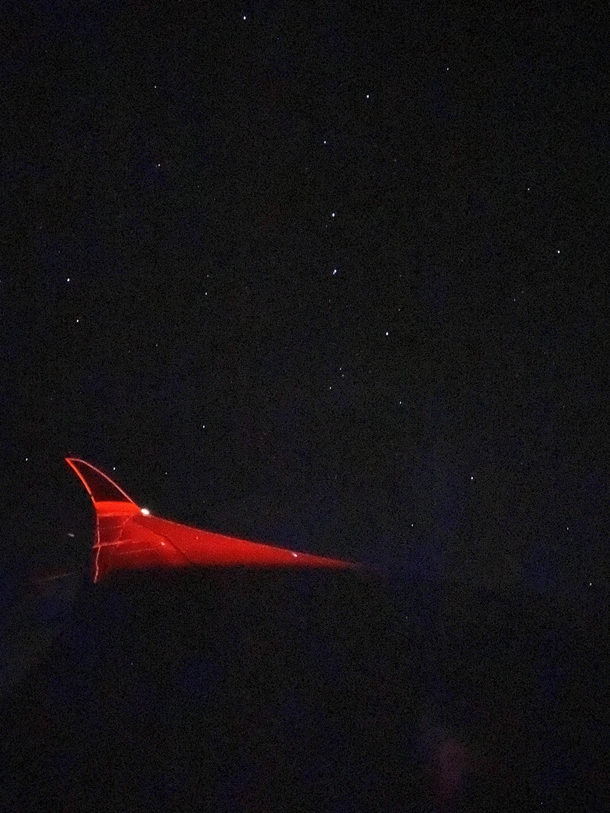 Stars In The Night Sky From a Plane