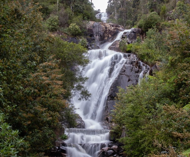 Stevensons falls on a cold summer day in Marysville VIC AUS 