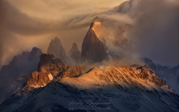 Storm at Fitzroy Massif Argentina  by Mike Reyfman