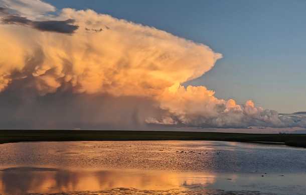 Storm at Sunset - Airdrie Alberta Canada