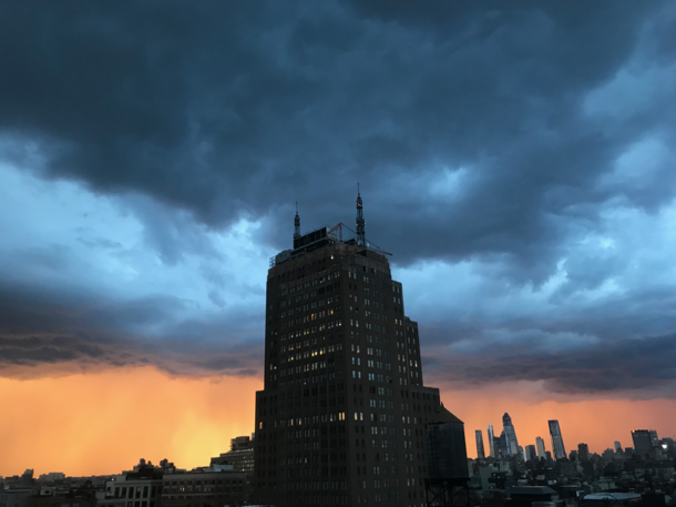 Storm at Sunset over NYC