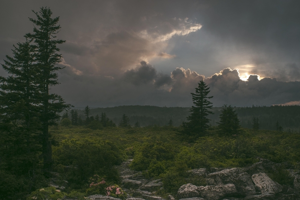Storm breaking over the hills Dolly Sods WV 