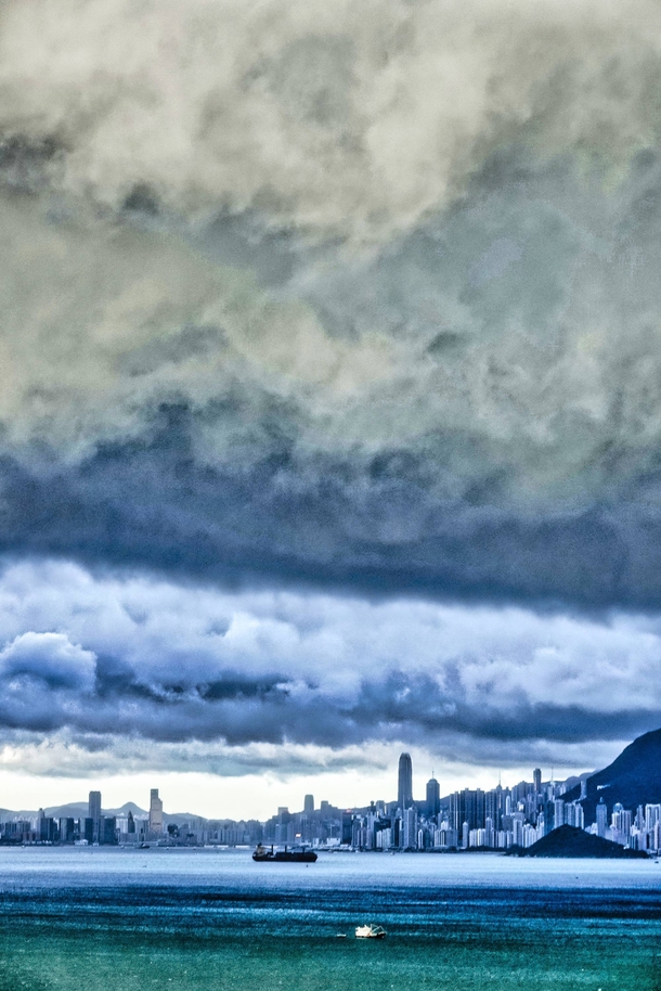 Storm clouds over Hong Kong 