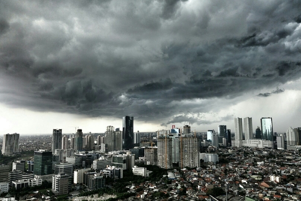 Storm over Jakarta Indonesia 