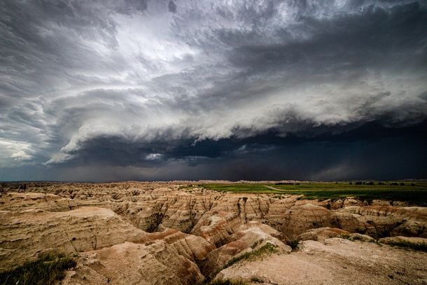 Storm over the Badlands of South Dakota 