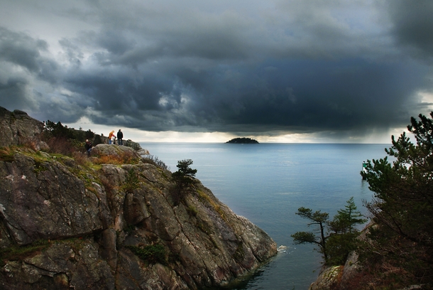 Storm rolling in off the coast of Vancouver Canada 