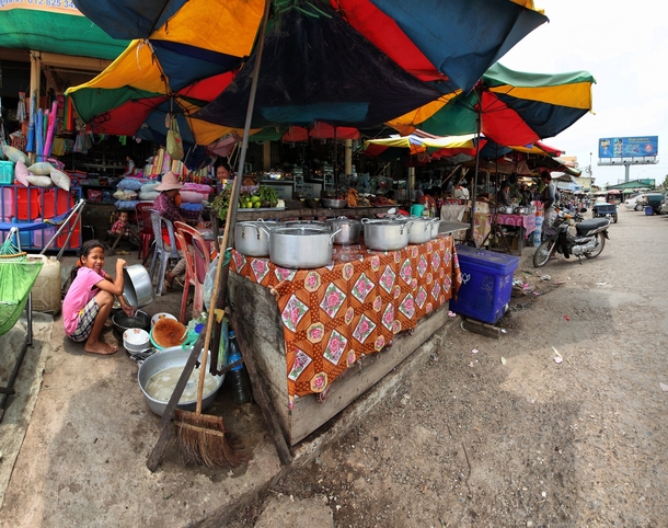 Street market in Cambodia 