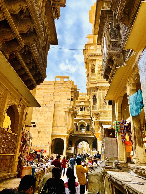 Streets inside Jaisalmer Fort Rajasthan  India