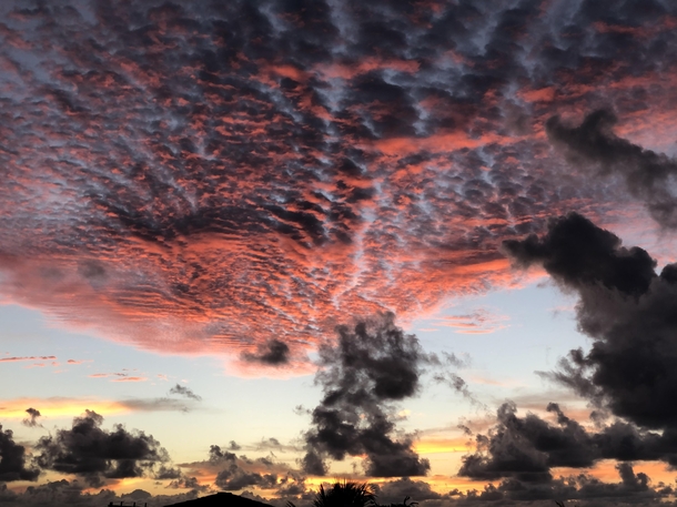 Stunning sunset over Salvador Bahia Brazil