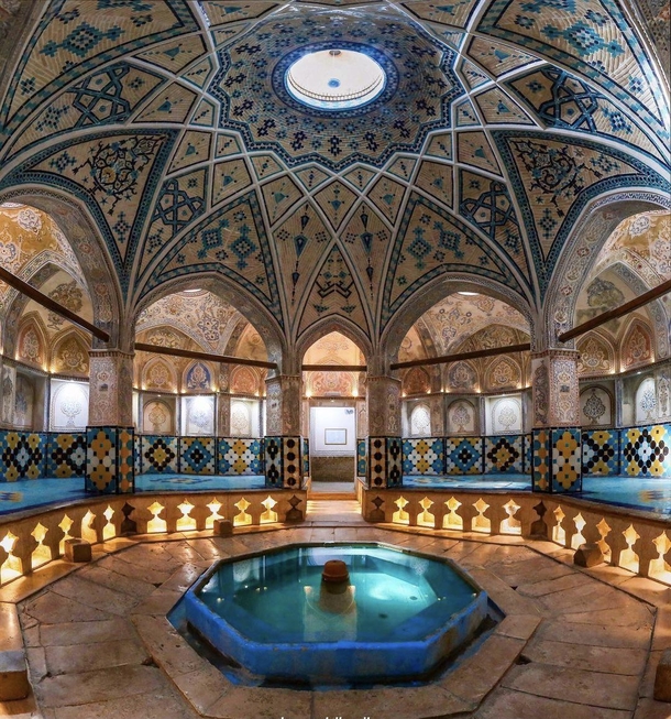 Stunning Traditional Iranian Bathhouse in Kashan called Sultan Amir Ahmad Bathhouse