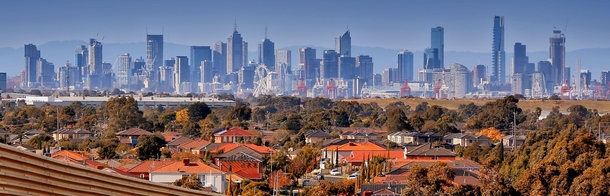 Suburbs and skyscrapers Melbourne 