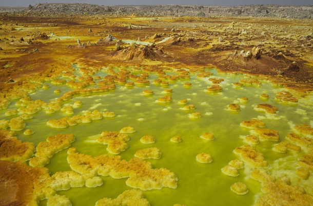 Sulphur deposits from hotsprings in Ethiopia 