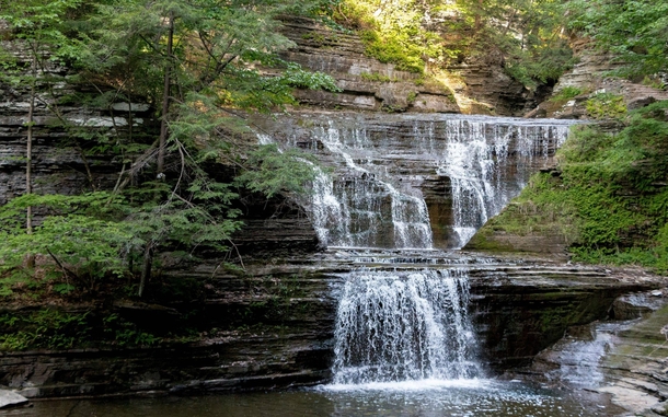 Summertime at Buttermilk Falls State Park in New York 