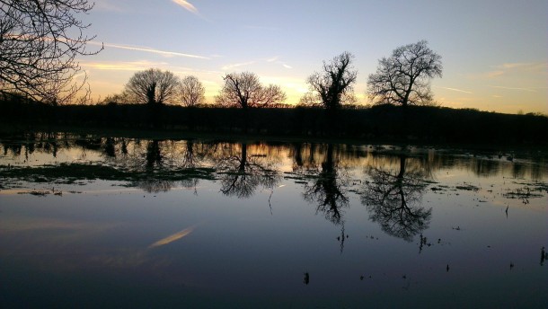 Sundown on Port Meadow Oxford UK 