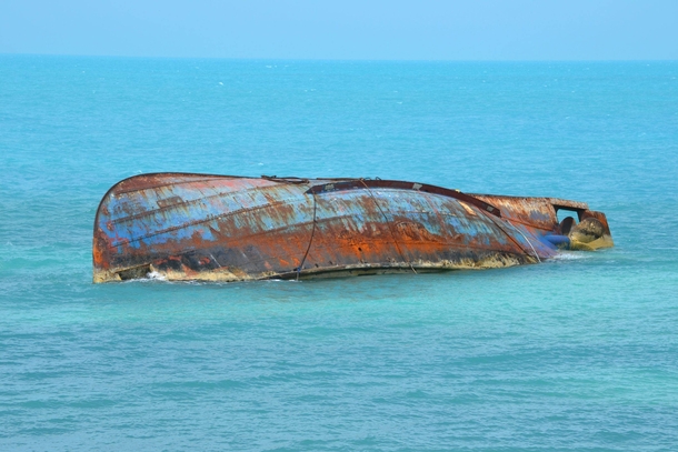 Sunken Ship in Providenciales Turks and Caicos Islands Set in Comments 