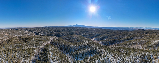 Sunny Winter Wonderland near Pikes Peak Colorado USA 
