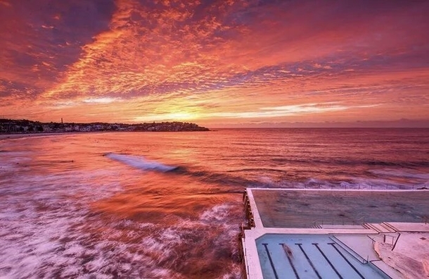 Sunrise at Bondi Beach Sydnet Australia 