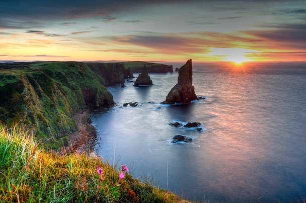Sunrise at Duncansby Stacks Caithness Scotland 