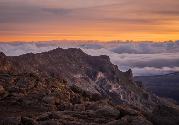 Sunrise at Haleakal National Park Maui Island Hawaii US 