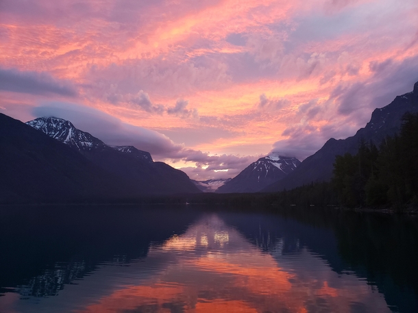 Sunrise at Lake McDonald Montana 