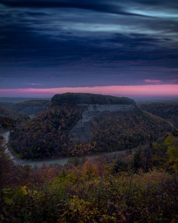 Sunrise at my favorite state park in the USA - Letchworth New York 