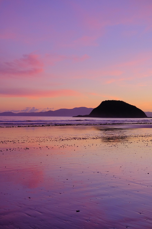 Sunrise at Tokerau beach New Zealand 