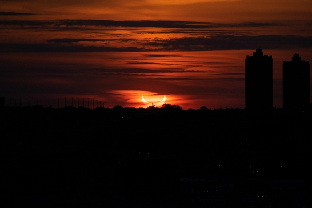 Sunrise Eclipse over NYC 