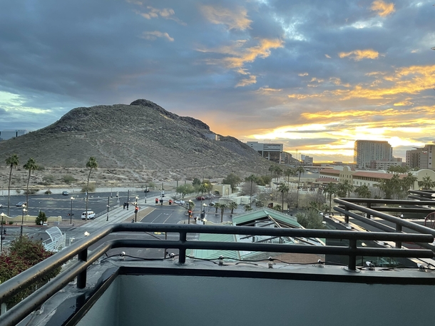 Sunrise from my office in Tempe AZ a couple of weeks ago- looking at A Mtn