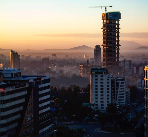 Sunrise in Addis Ababa Ethiopia 