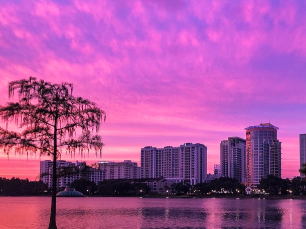 Sunrise in Downtown Orlando Florida