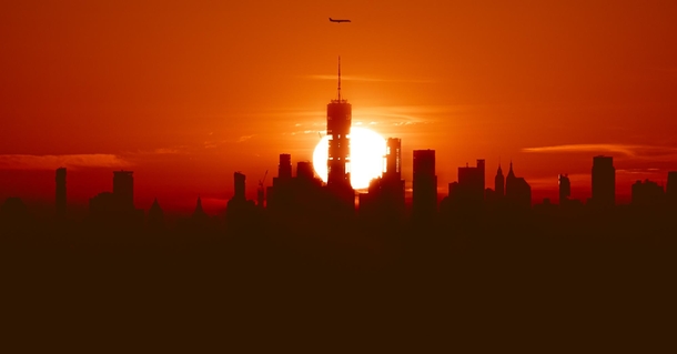Sunrise in Lower Manhattan New York City 