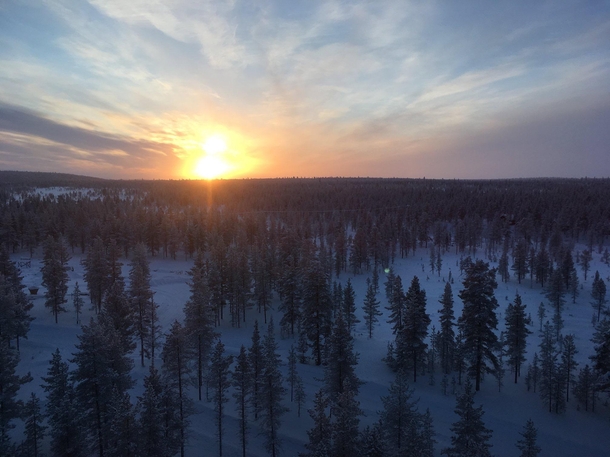 Sunrise in northern Finland - this was about midday