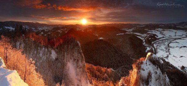 Sunrise in Pieniny National Park Poland 