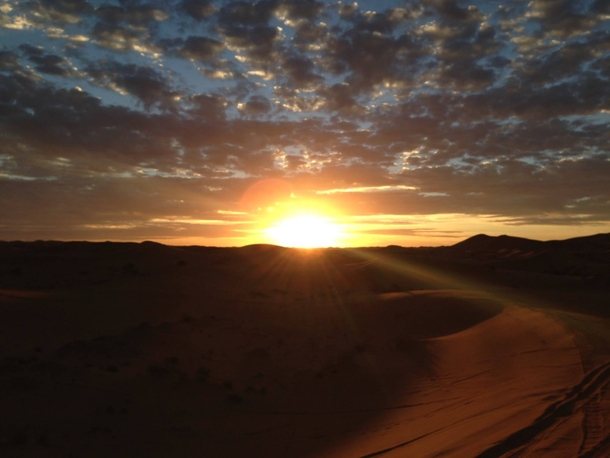 Sunrise in Sahara Desert Morocco 
