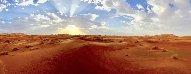 Sunrise in the Sahara Dessert 