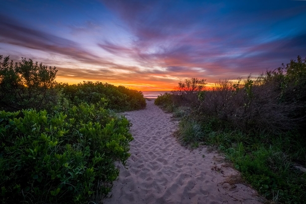 Sunrise on Berrys Beach NSW Australia 