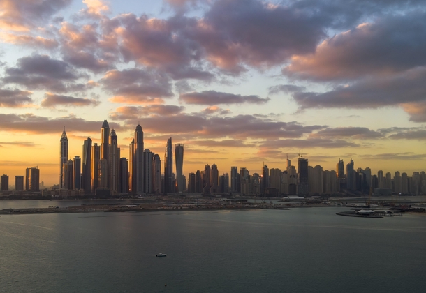Sunrise over Dubai Marina
