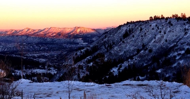Sunrise over Durango Colorado  OC
