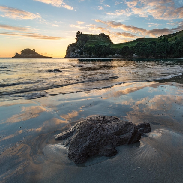 Sunrise over Hahei Beach North Island New Zealand 