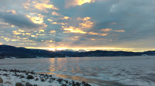 Sunrise over Lake Granby Colorado OC 