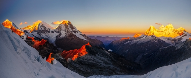Sunrise over Llanganuco Valley by Eric Hodges - Yanapaccha Cordillera Blanca Peru 