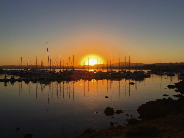 Sunrise over Monterey Bay California 