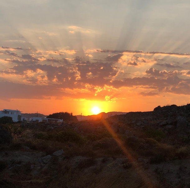 sunrise over Mykonos Greece 