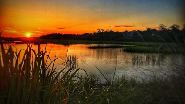 Sunrise over the Marsh at Kiawah Island From August   OC 