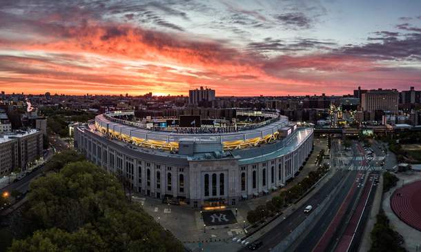 Sunrise over Yankee Stadium 