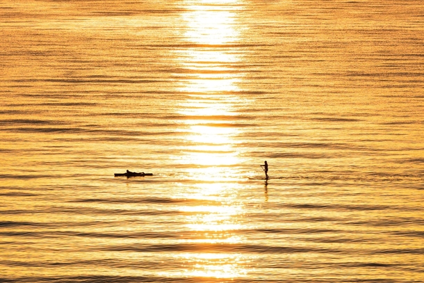 Sunrise paddle on Biscayne Bay 